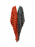 ALBA KAFTAN - Red & Blue weave print