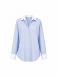 CALLISTA SHIRT - Baby blue stripes
