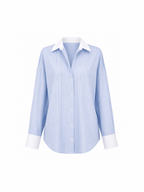 CALLISTA SHIRT - Baby blue stripes
