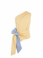 CANOPUS TOP - Reversible in Light blue & Yellow stripes