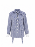 CANTO SHIRT - White & blue stripes