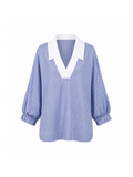 DANTE SHIRT - White & blue stripes