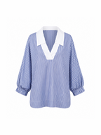 DANTE SHIRT - White & blue stripes