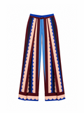HESTIA PANTS - Blue lace print