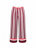 HESTIA TROUSERS - Burgundy stripes