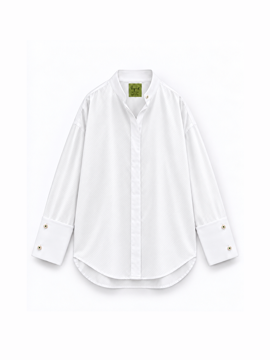 CZ SHIRT - Taffeta White