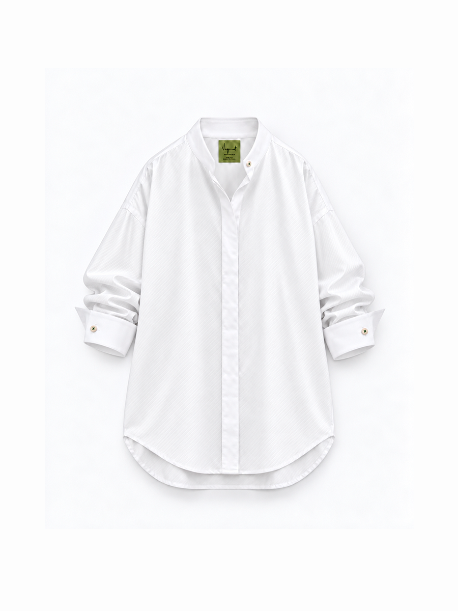 CZ SHIRT - Taffeta White