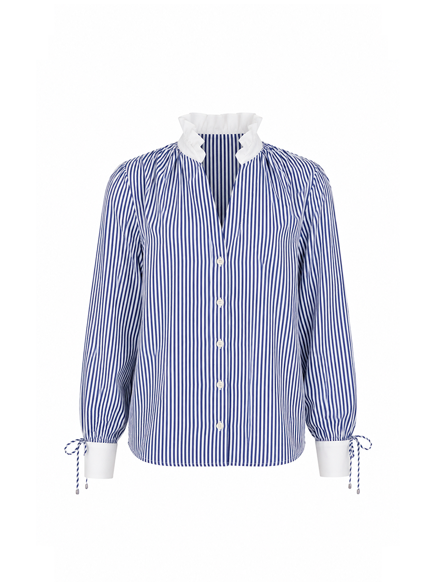 ORFEO SHIRT - White & Blue stripes