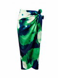 PHOEBE SKIRT - Green poppy print