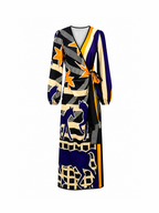 POETA DRESS - Black Herraje print