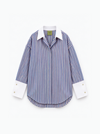JACKIE SHIRT - Blue & Red