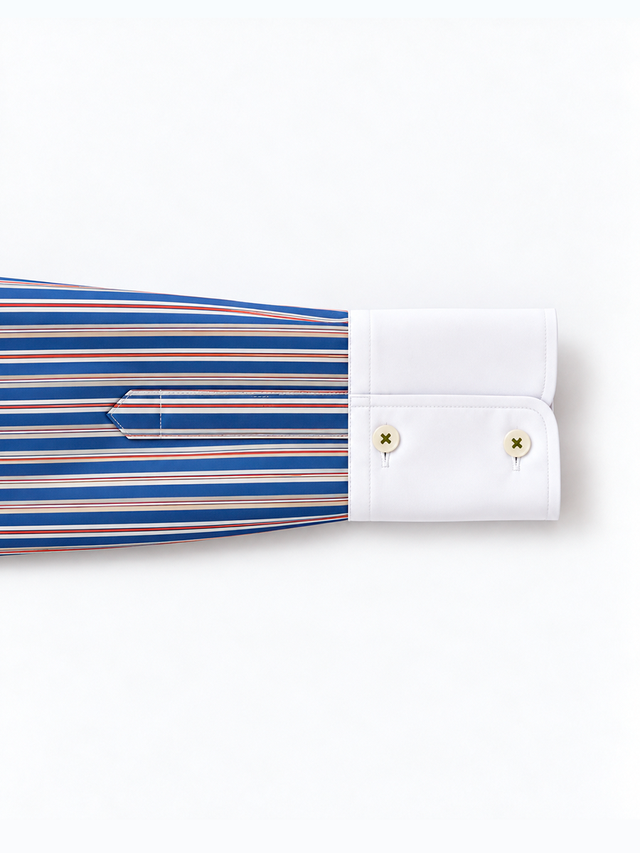 JACKIE SHIRT - Blue & Red