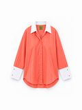 JACKIE SHIRT - Coral Stripes