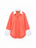JACKIE SHIRT - Coral Stripes