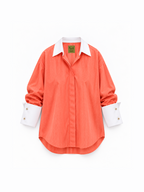 JACKIE SHIRT - Coral Stripes