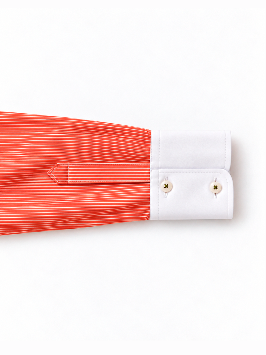 JACKIE SHIRT - Coral Stripes