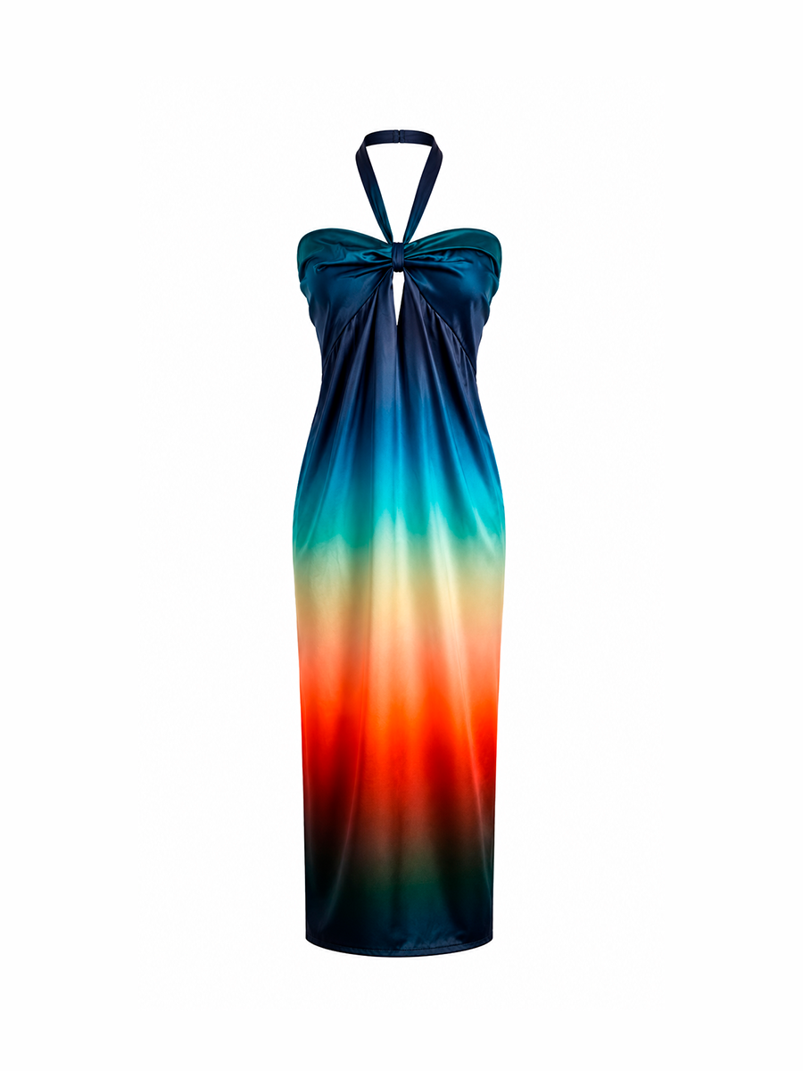 SELENE DRESS - Aurora print