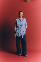 CANTO SHIRT - White & blue stripes