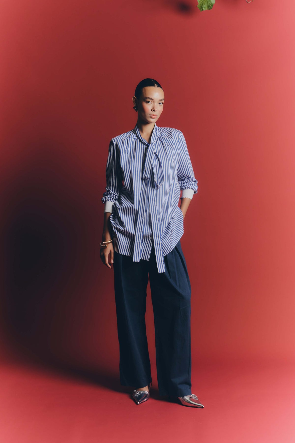 CANTO SHIRT - White & blue stripes
