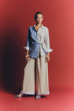 ARIADNE SHIRT - Green & blue stripes