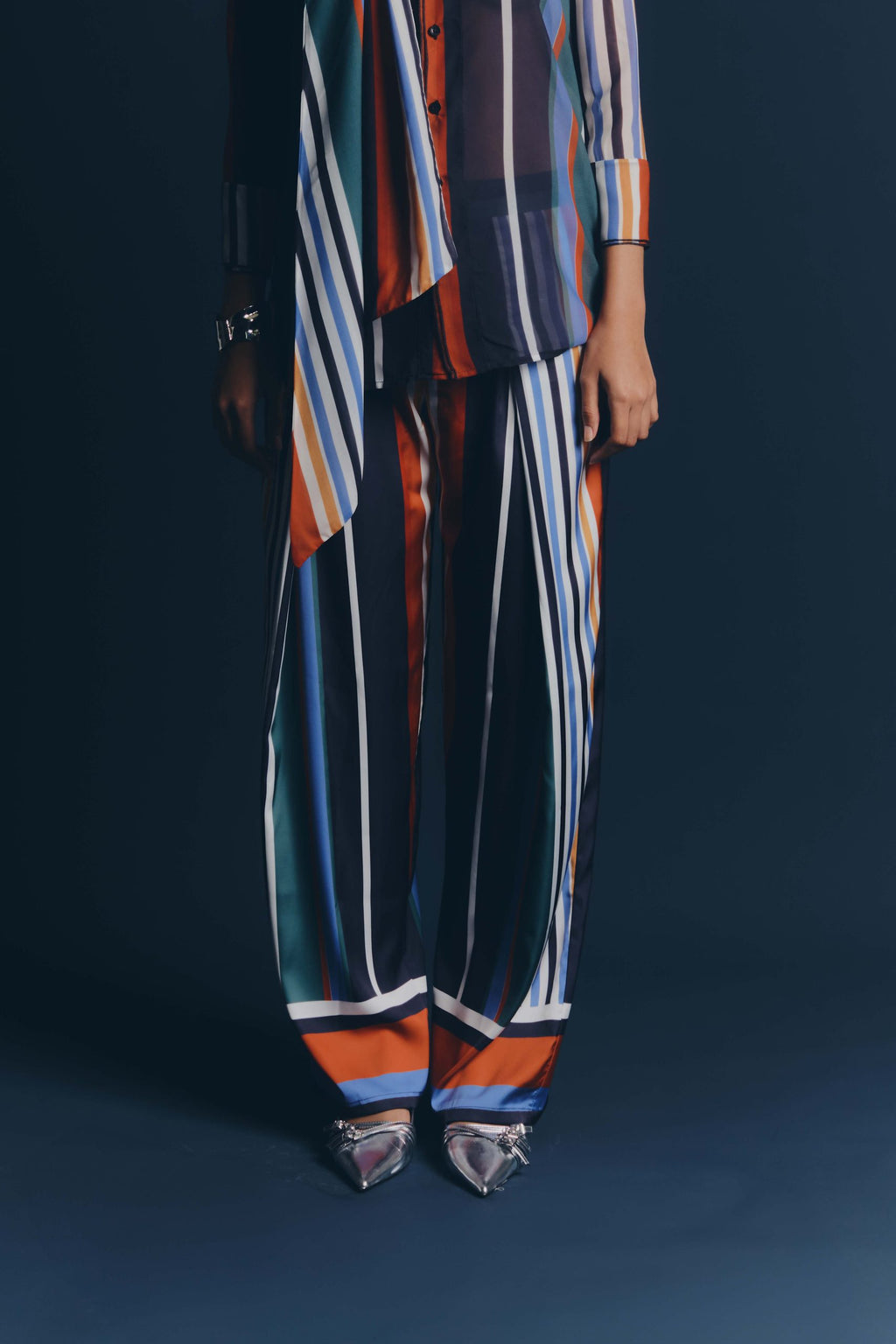 HESTIA TROUSERS - Marea stripes