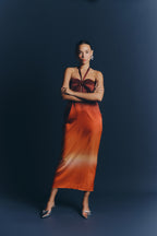SELENE DRESS - Fuego print