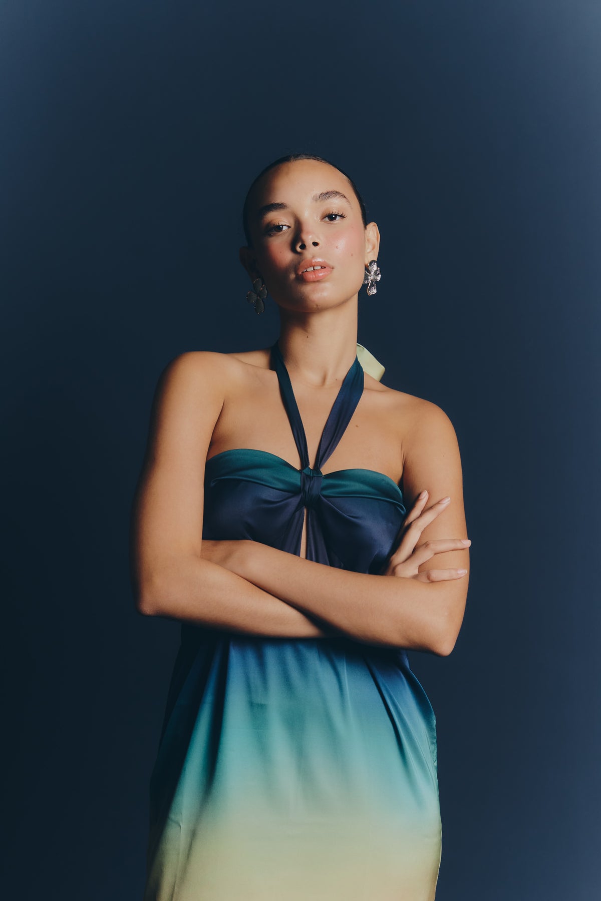 SELENE DRESS - Aurora print