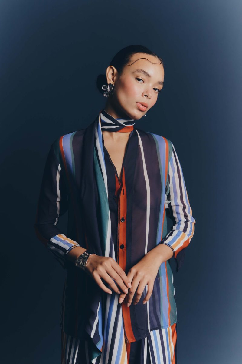 Lazo Blouse in Marea stripes - Image 3