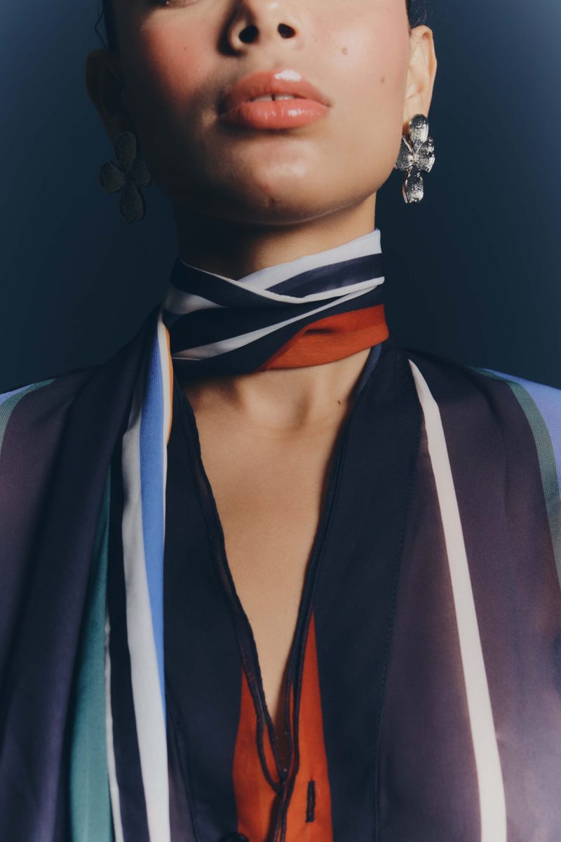 Lazo Blouse in Marea stripes - Image 2